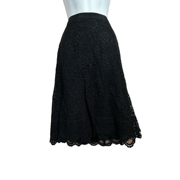 Vintage Old Navy Black Lace A-Line Skirt Sz 8 Dark Academia Whimsy Goth Gothic - Picture 2 of 6
